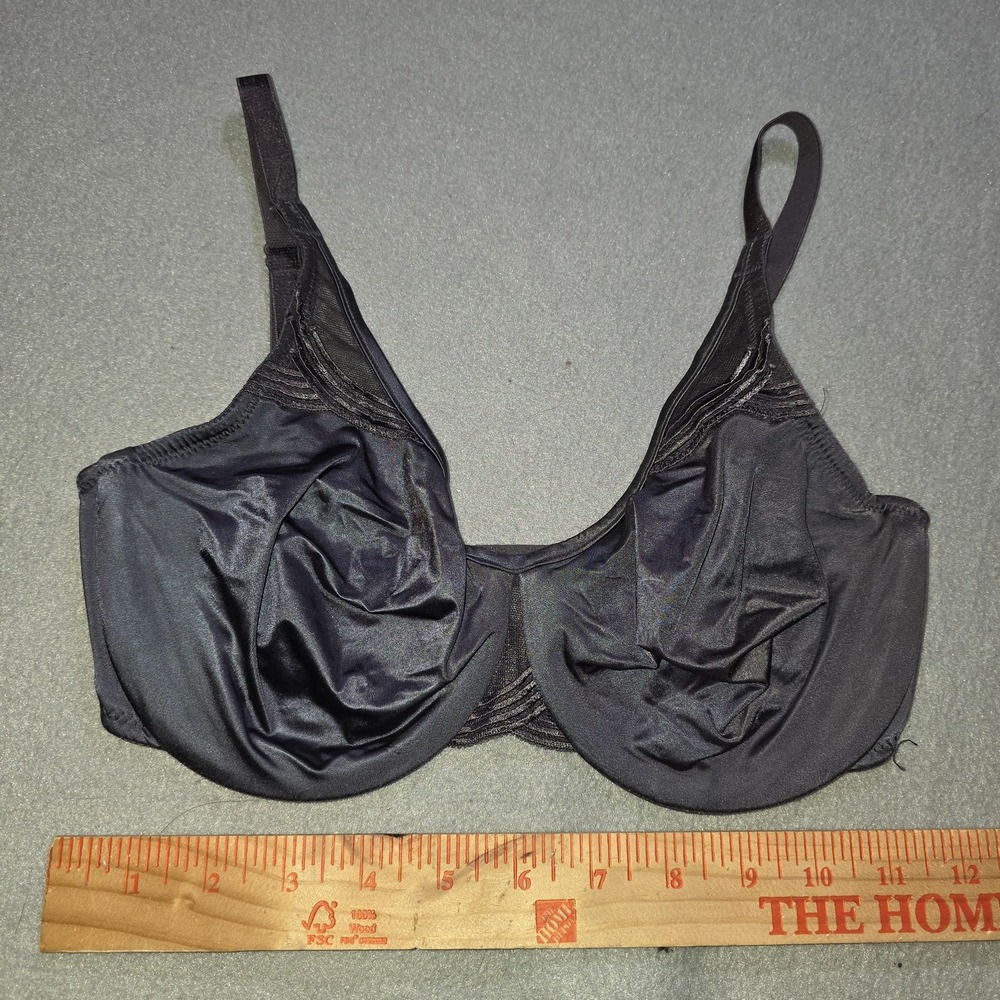 Wacoal 32DD Underwire‎ Bra Dark Grey/Gray Unlined Full Coverage
